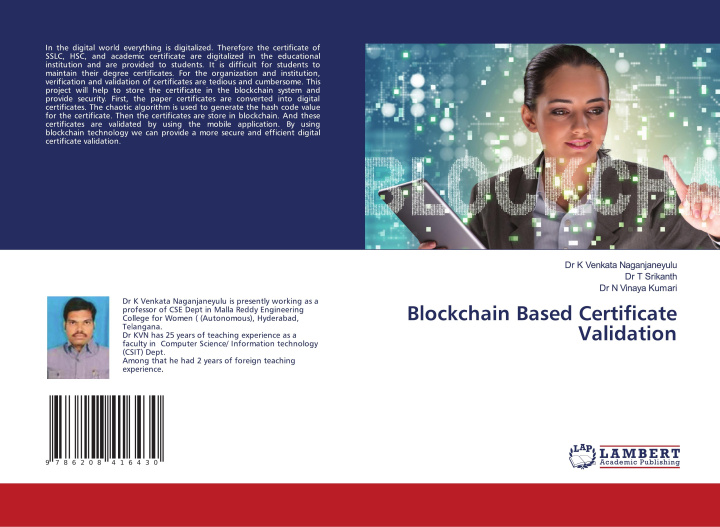 Knjiga Blockchain Based Certificate Validation T. Srikanth