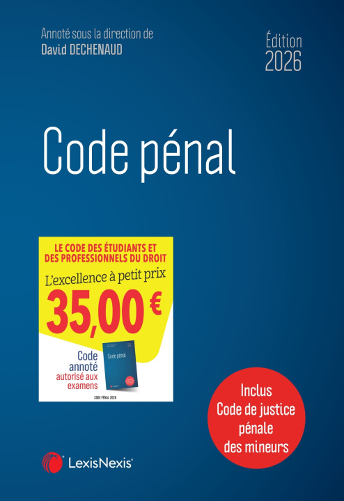 Carte Code pénal 2026 David Dechenaud (sous dir.)