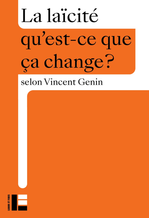 Buch La laïcité Vincent Genin