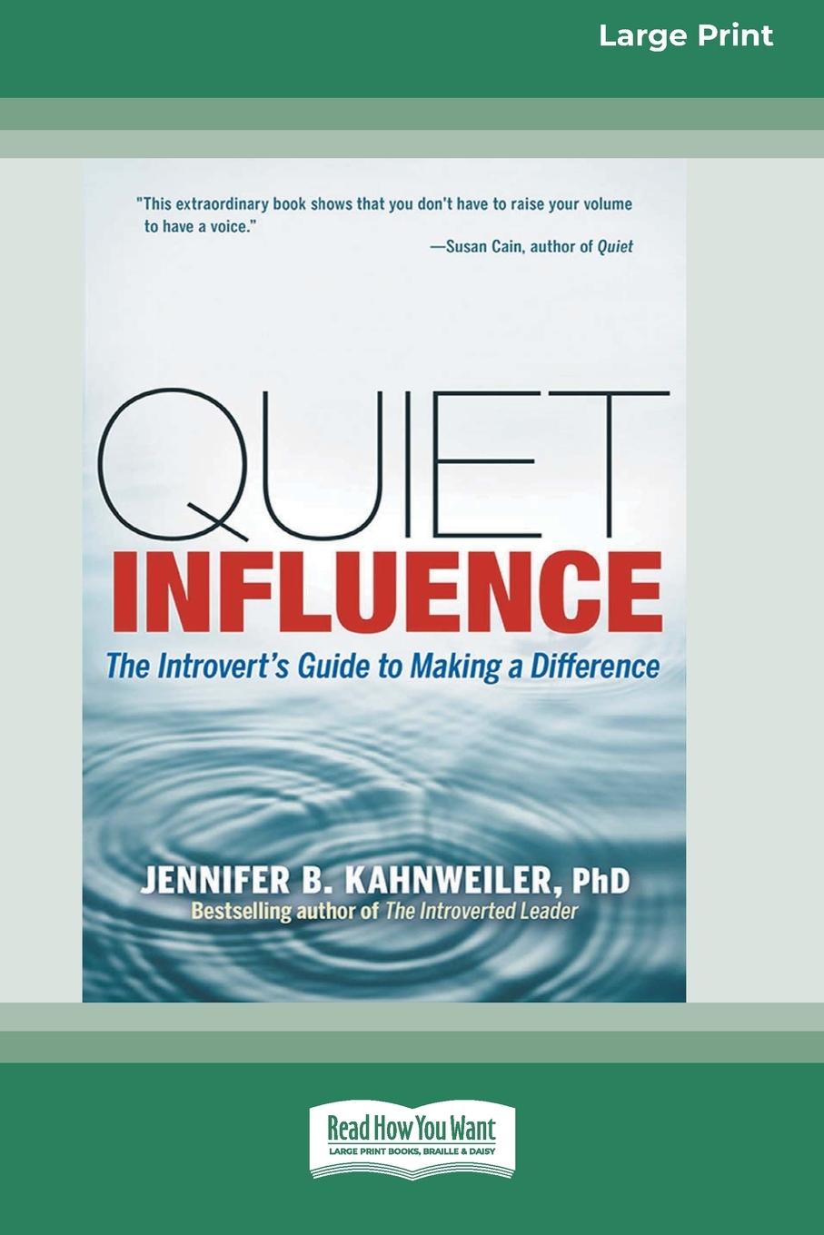 Boek Quiet Influence Jennifer B. Kahnweiler