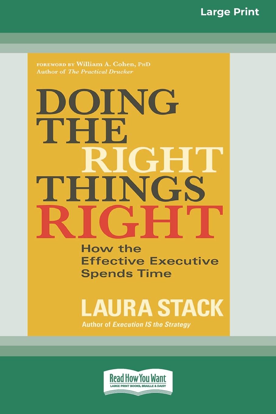Book Doing the Right Things Right Laura Stack