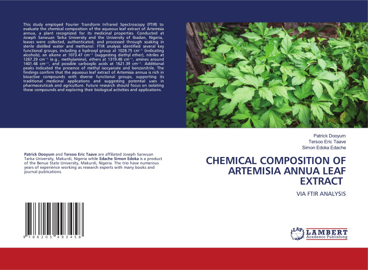 Boek CHEMICAL COMPOSITION OF ARTEMISIA ANNUA LEAF EXTRACT Tersoo Eric Taave