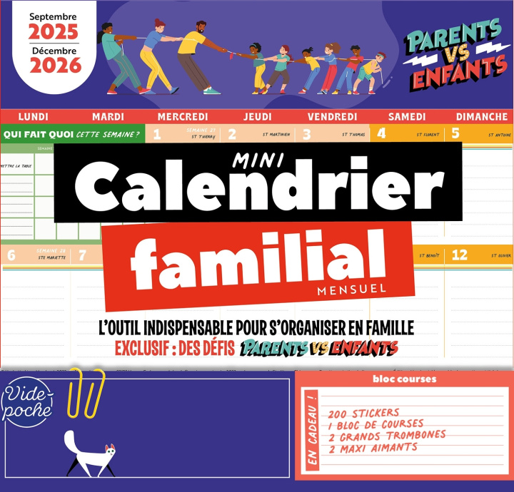 Βιβλίο Mini calendrier familial mensuel 
