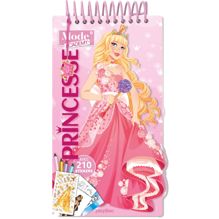 Libro Carnet créatif Mode Academy Princesses (avec un bracelet) 