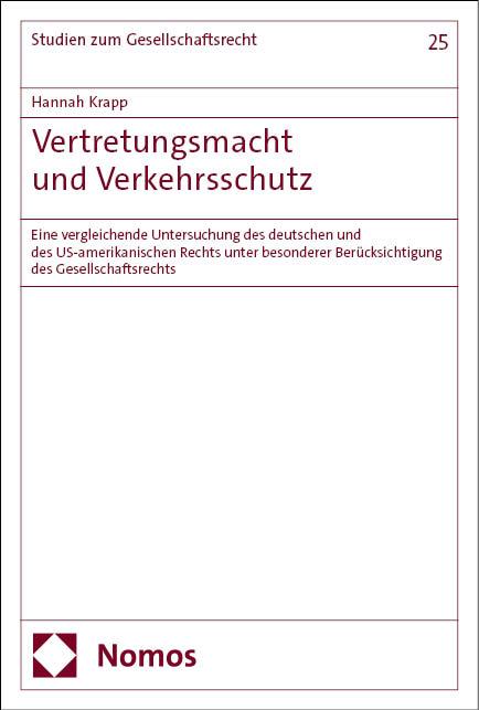 Knjiga Vertretungsmacht und Verkehrsschutz Hannah Krapp