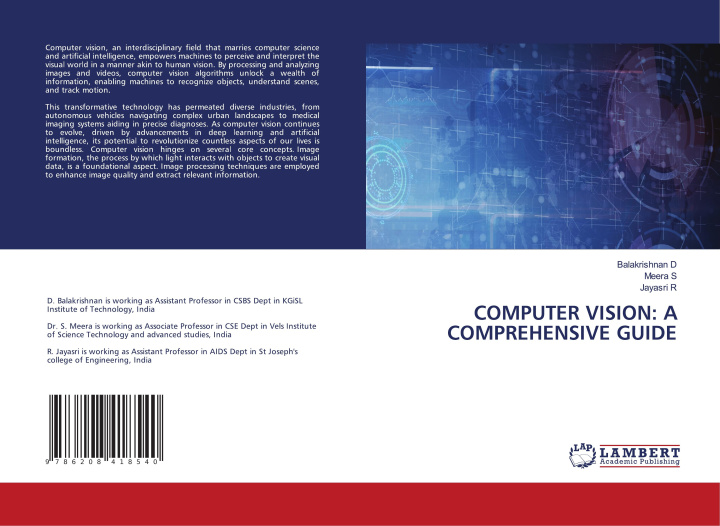 Knjiga COMPUTER VISION: A COMPREHENSIVE GUIDE Meera S