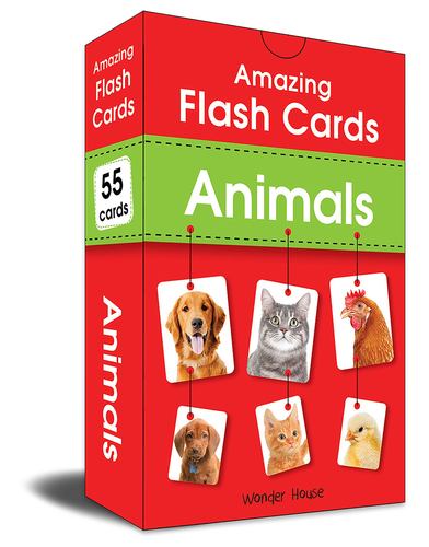 Tiskovina Amazing Flash Cards Animals: Early Development of Preschool Toddler (55 Cards) Wonder House Books