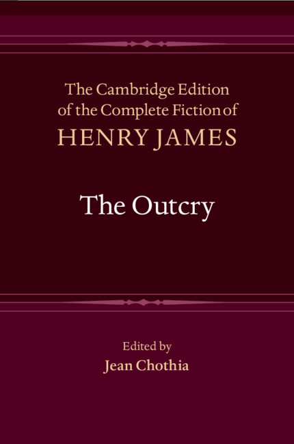 Book The Outcry Henry James