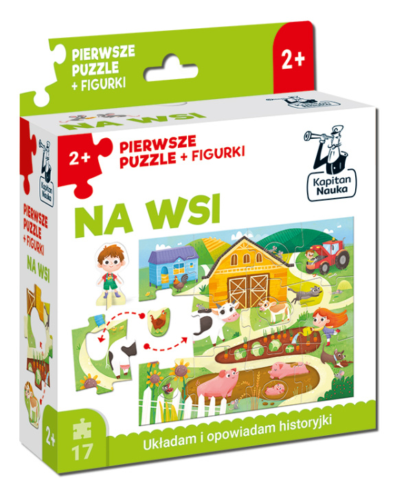Libro Puzzle Na wsi + figurki Pierwsze puzzle Kapitan Nauka dr n. hum. Anna Zając