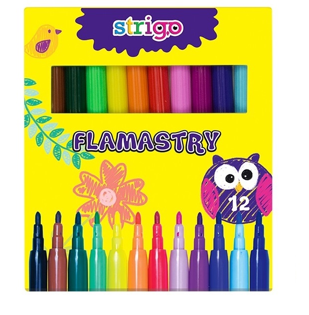 Knjiga Strigo.  Flamastry 12 kolorów 