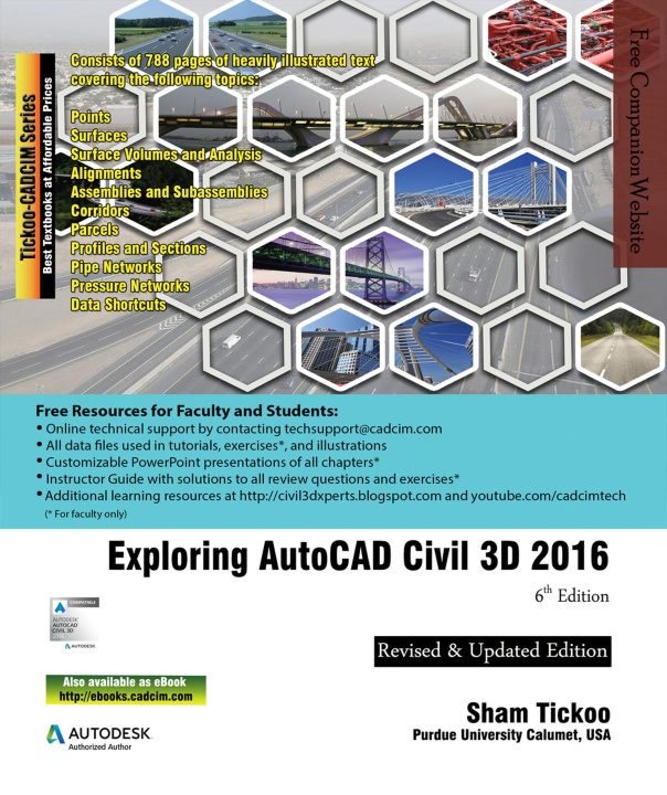 E-book Exploring AutoCAD Civil 3D 2016 Prof Sham Tickoo