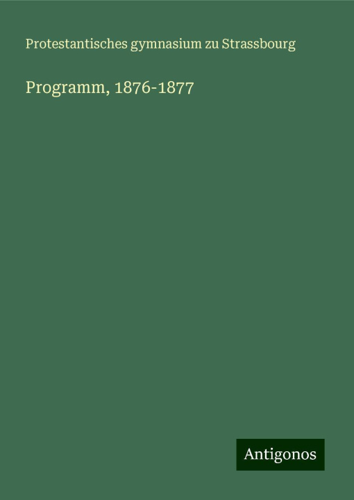 Knjiga Programm, 1876-1877 TBD