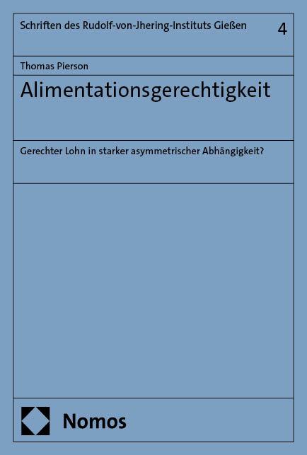 Buch Alimentationsgerechtigkeit Thomas Pierson