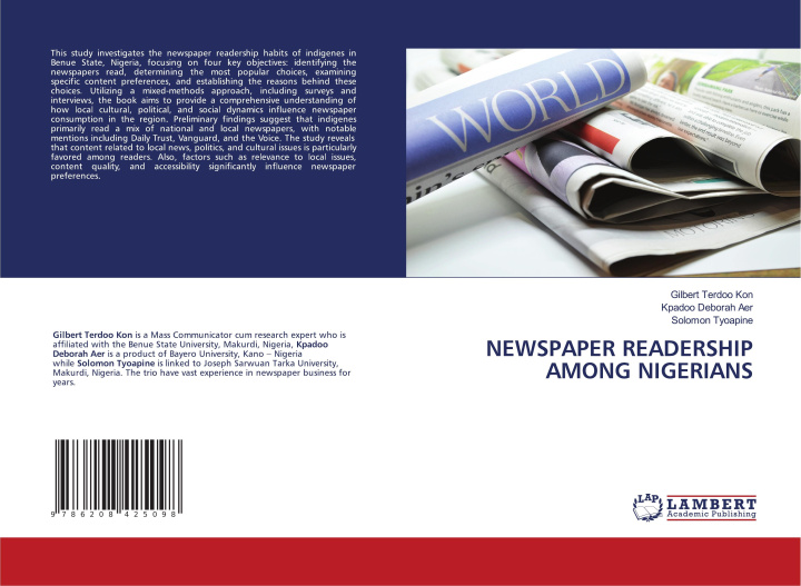 Kniha NEWSPAPER READERSHIP AMONG NIGERIANS Kpadoo Deborah Aer