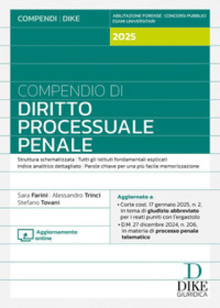 Knjiga Compendio di diritto processuale penale 2025 Sara Farini