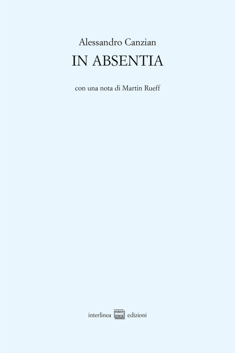 Knjiga In absentia Alessandro Canzian