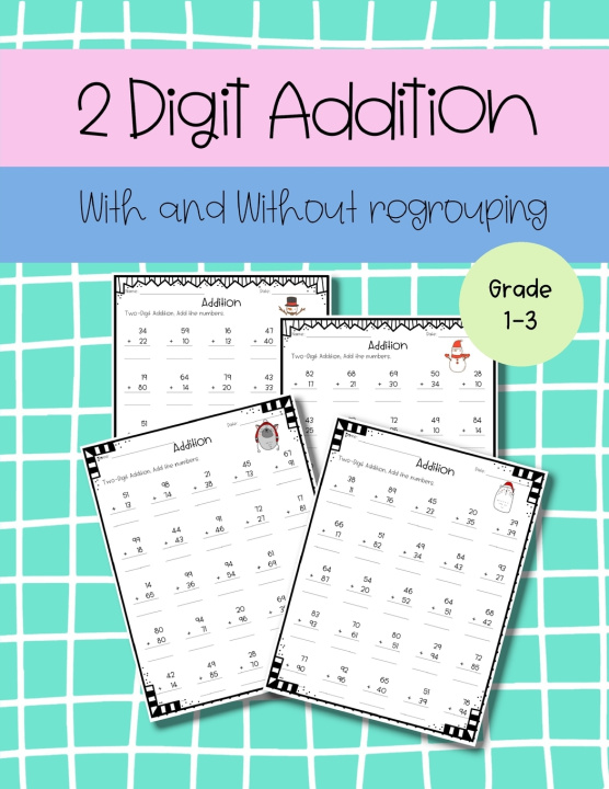 Kniha 2 Digit Addition With And Without Regrouping Grade 1-3 BrightDigits Press