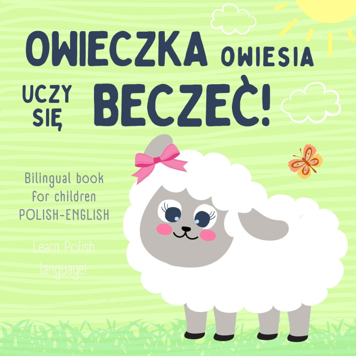 Kniha Owieczka Owiesia Bilingual book for children POLISH ENGLISH, Learn Polish Language Czubajki