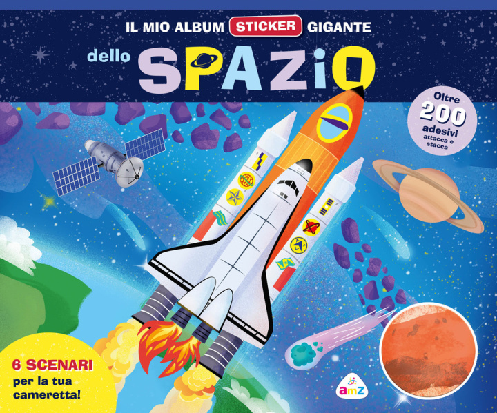 Libro mio album sticker gigante dello spazio 