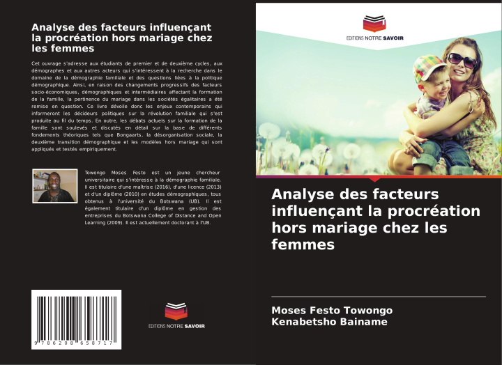 Kniha Analyse des facteurs influençant la procréation hors mariage chez les femmes Kenabetsho Bainame