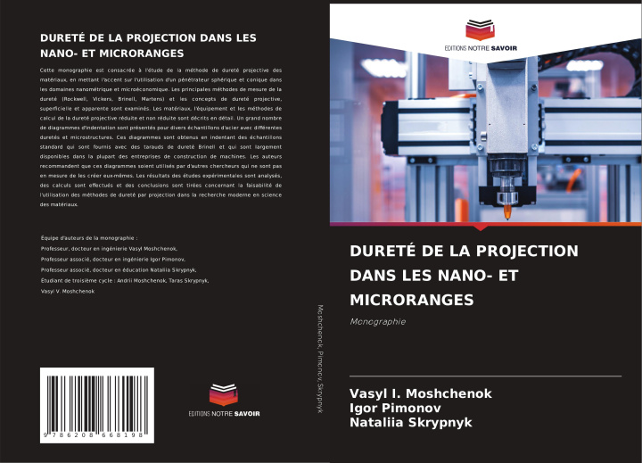 Kniha DURETÉ DE LA PROJECTION DANS LES NANO- ET MICRORANGES Igor Pimonov