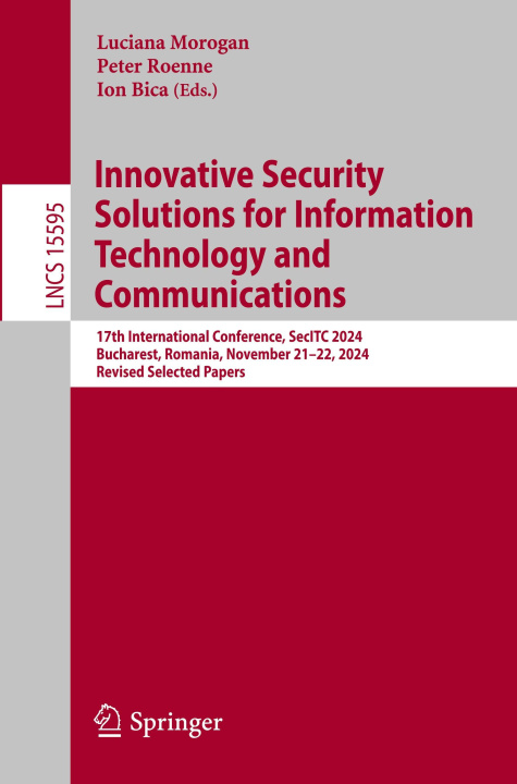 Book Innovative Security Solutions for Information Technology and Communications Peter Roenne