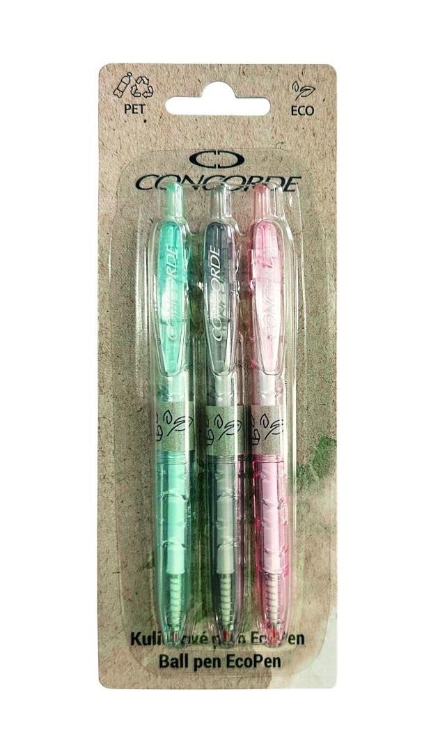 Artículos de papelería Kuličkové pero CONCORDE EcoPen 0,5mm - 3ks 