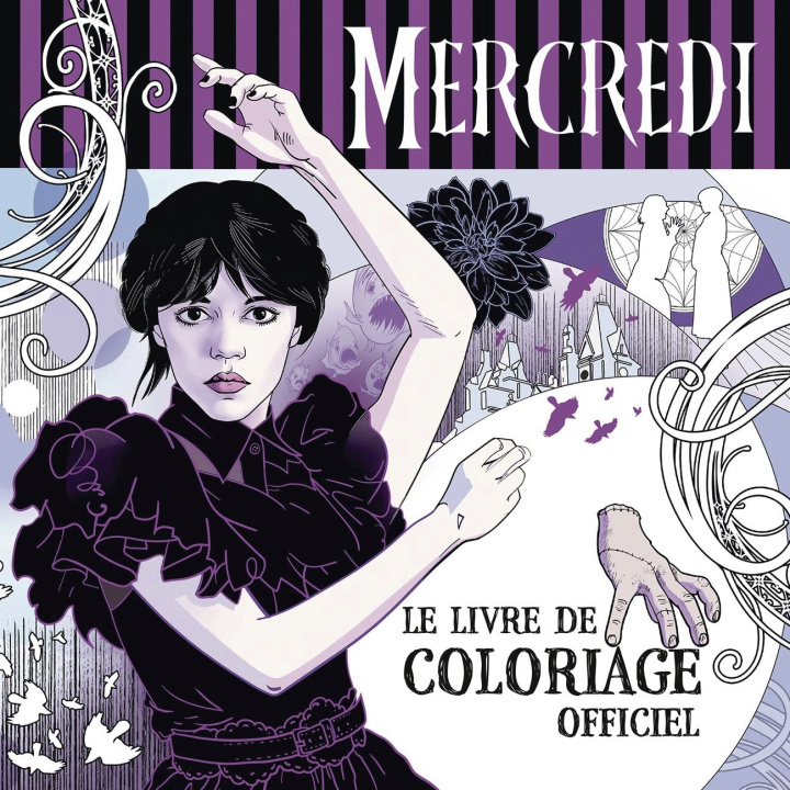 Libro WEDNESDAY, LE LIVRE DE COLORIAGE OFFICIEL (TP) COLLECTIFS JEUNESSE