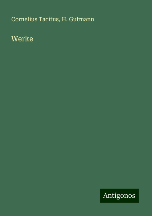 Knjiga Werke H. Gutmann