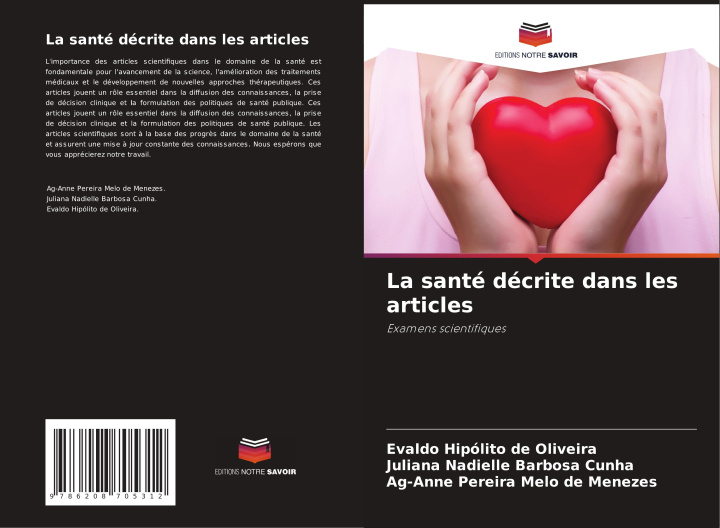 Knjiga La santé décrite dans les articles Juliana Nadielle Barbosa Cunha