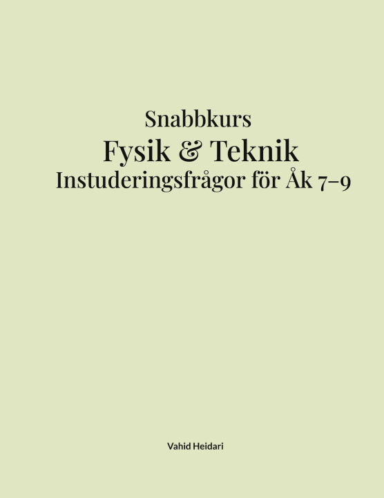 Knjiga Instuderingsfr?gor 