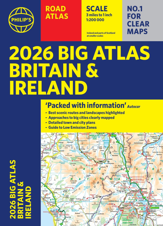 Knjiga 2026 Philip's Big Road Atlas of Britain & Ireland Philip's Maps