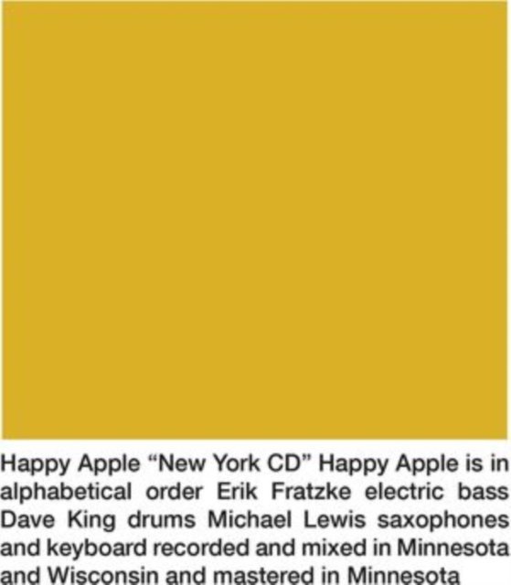 Audio New York CD Happy Apple
