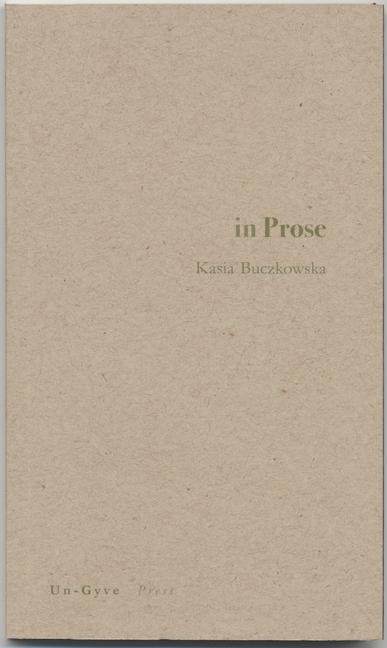 Kniha In Prose Kasia Buczkowska