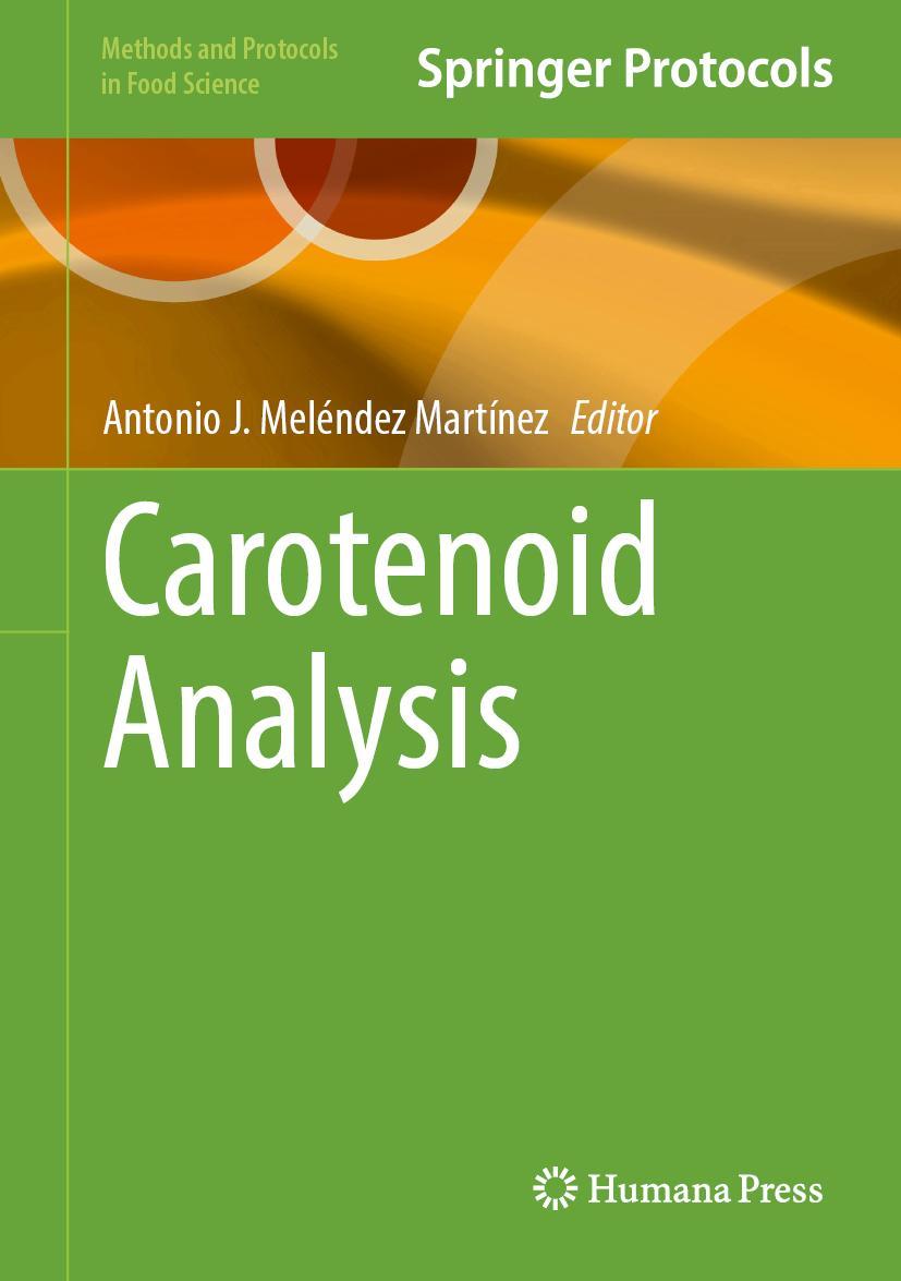 Kniha Carotenoid Analysis Antonio J. Meléndez-Martínez