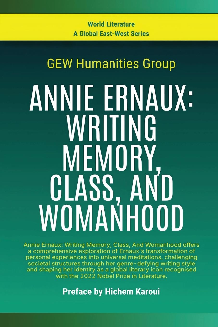 Carte Annie Ernaux GEW Humanities Group