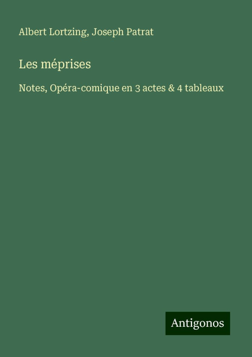 Knjiga Les méprises Joseph Patrat