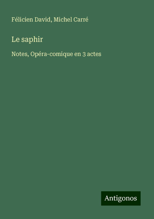 Kniha Le saphir Michel Carré