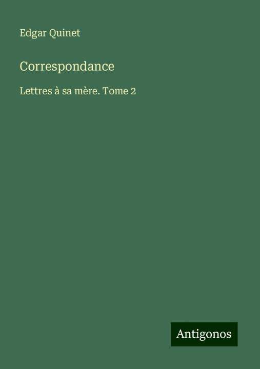 Kniha Correspondance 