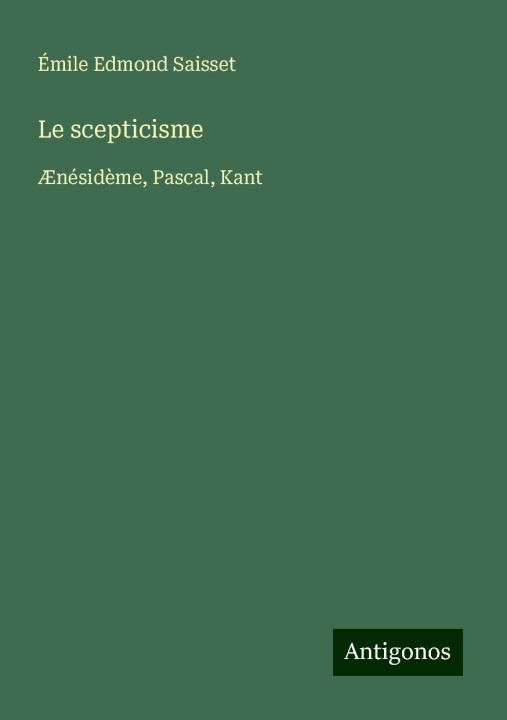 Kniha Le scepticisme 