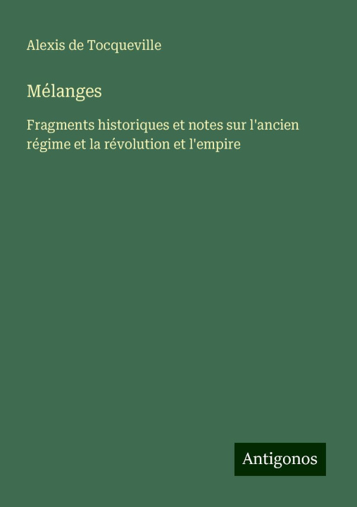 Kniha Mélanges 