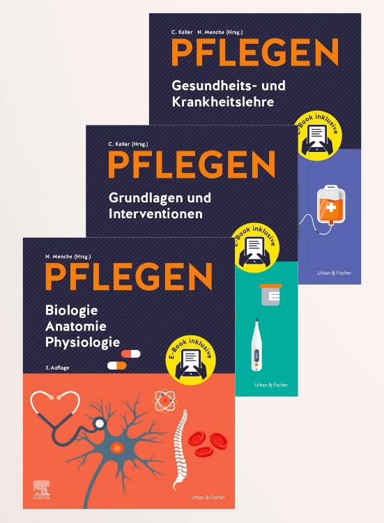 Libro PFLEGEN Lernpaket 3.A. + E-Books: Grundlagen - Anatomie - Krankheitslehre Nicole Menche