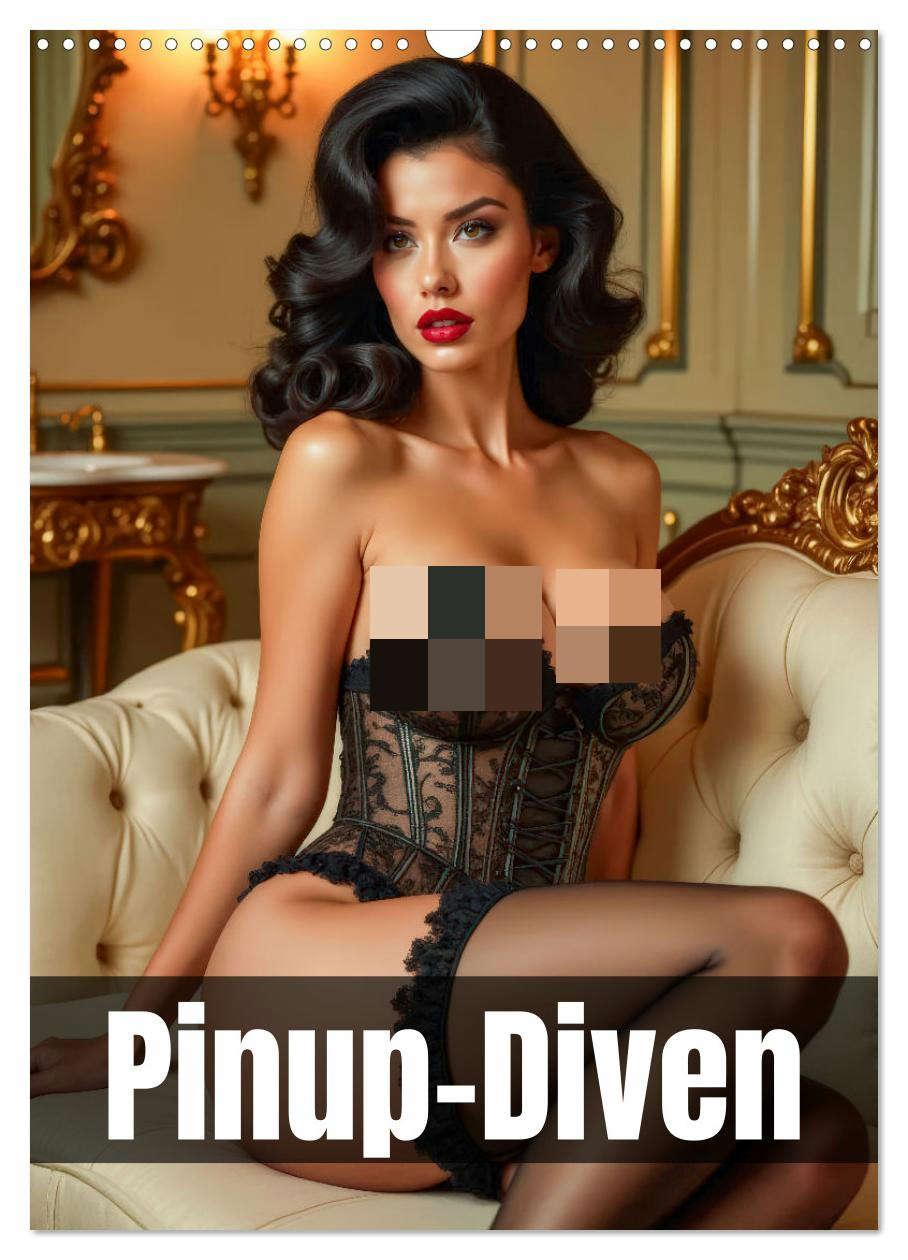 Kalendár/Diár Pinup-Diven (Wandkalender 2026 DIN A3 hoch), CALVENDO Monatskalender Calvendo