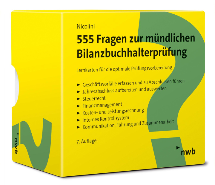 Libro 555 Fragen zur mündlichen Bilanzbuchhalterprüfung Hans J. Nicolini