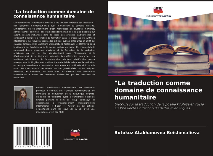 Kniha "La traduction comme domaine de connaissance humanitaire Botokoz Atakhanovna Beishenalieva