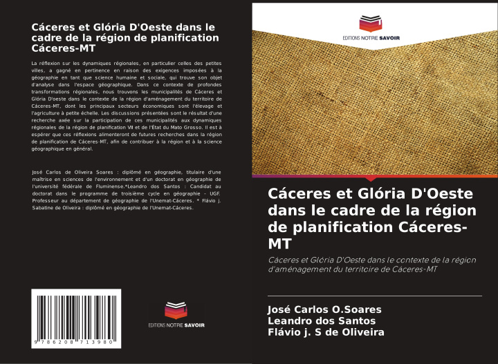Kniha Cáceres et Glória D'Oeste dans le cadre de la région de planification Cáceres-MT Leandro Dos Santos