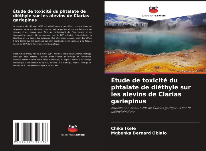 Libro Étude de toxicité du phtalate de diéthyle sur les alevins de Clarias gariepinus Mgbenka Bernard Obialo