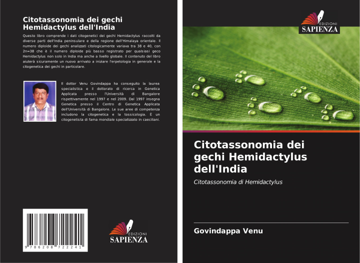 Libro Citotassonomia dei gechi Hemidactylus dell'India Govindappa Venu