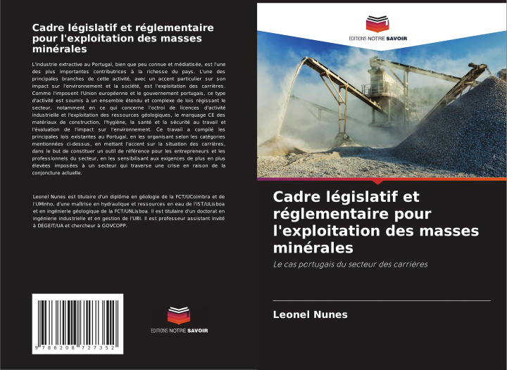 Kniha Cadre législatif et réglementaire pour l'exploitation des masses minérales Leonel Nunes