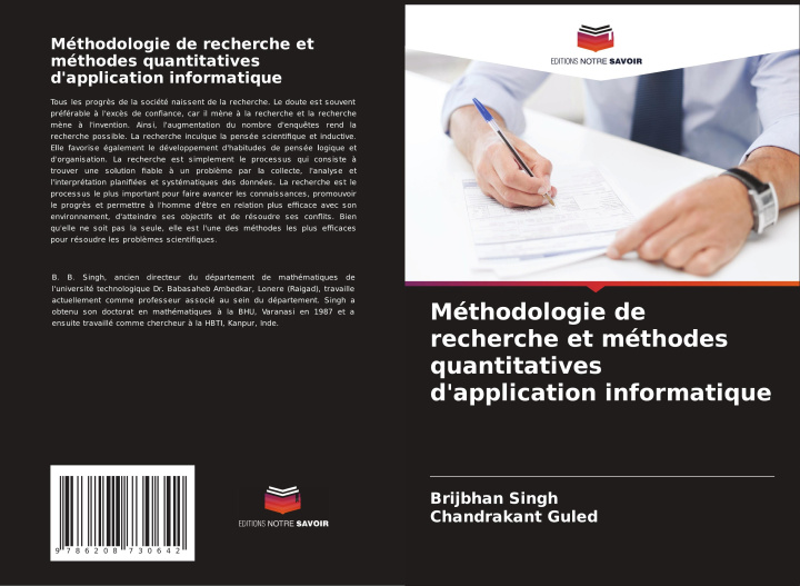 Kniha Méthodologie de recherche et méthodes quantitatives d'application informatique Chandrakant Guled